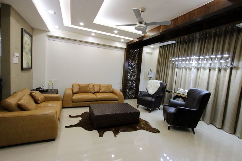 bungalow on boat club road pune, Mind Studio Mind Studio Salas modernas