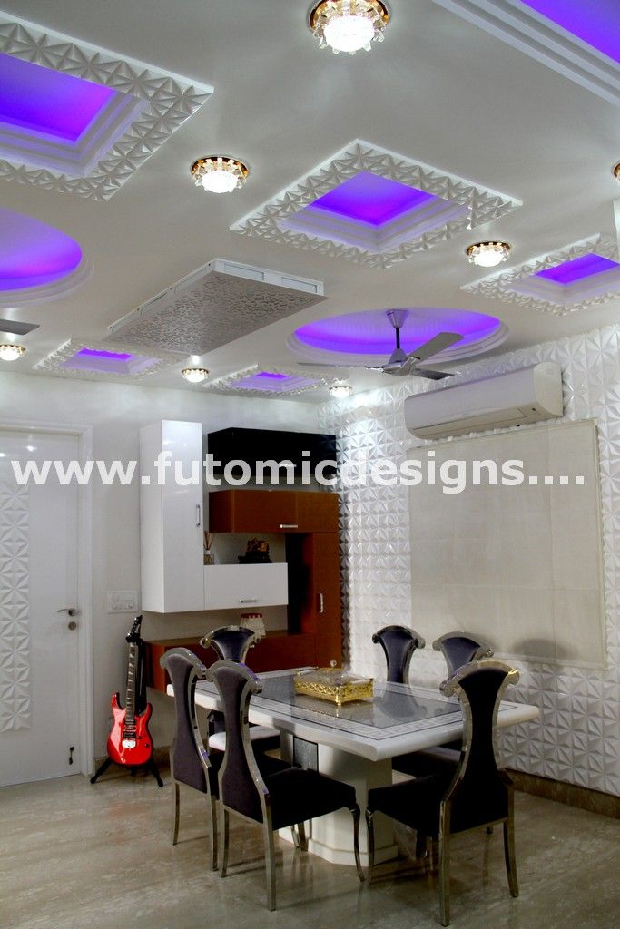 Premium Home Interiors, Futomic Design Services Pvt. Ltd. Futomic Design Services Pvt. Ltd. Phòng ăn phong cách hiện đại Đá hoa cương