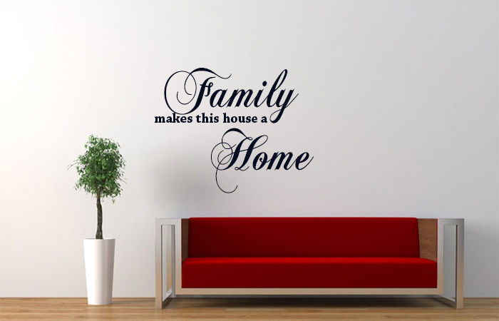 Family Home Unique Vinyl And Print Modern walls & floors Home Wall Sticker