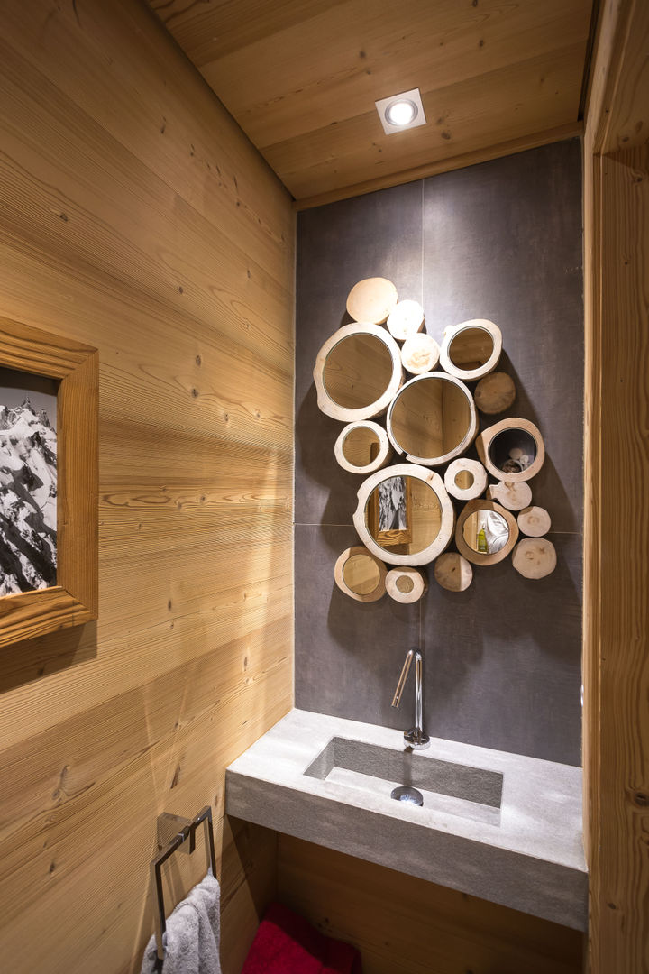 Soleya Chevallier Architectes Salle de bain moderne Bois Effet bois