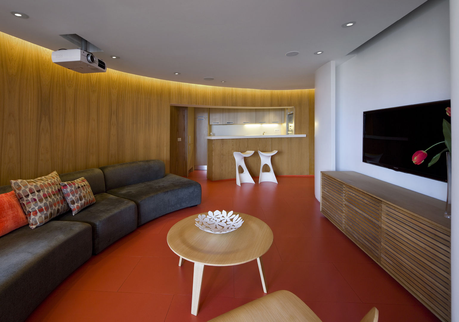 TORRES BLANCAS APARTMENT, Ruiz Velázquez Ruiz Velázquez Modern living room لکڑی Wood effect