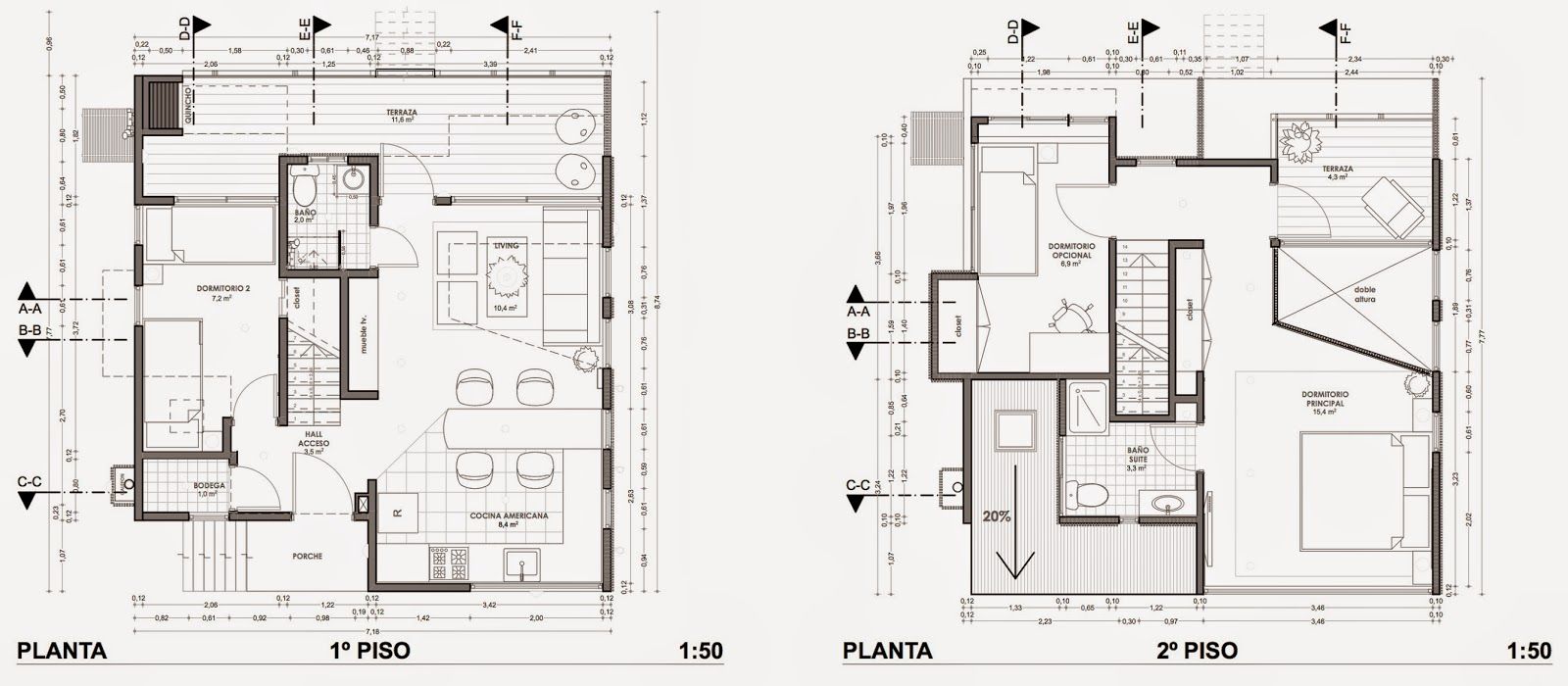 現代 by EstradaMassera Arquitectura, 現代風