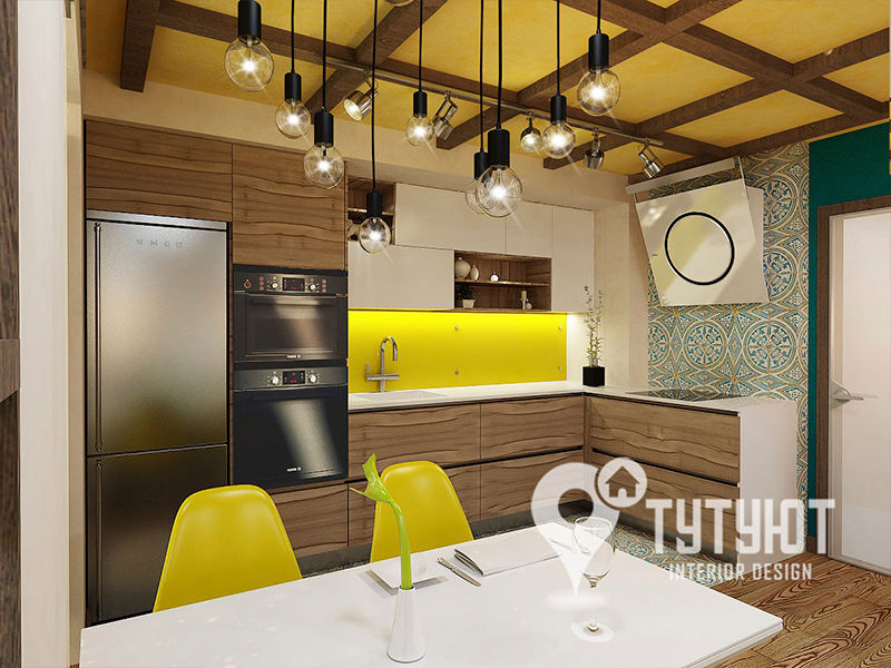 Лофт на грани в ЖК Адмиральский, Interior Design Studio Tut Yut Interior Design Studio Tut Yut Cozinhas ecléticas MDF