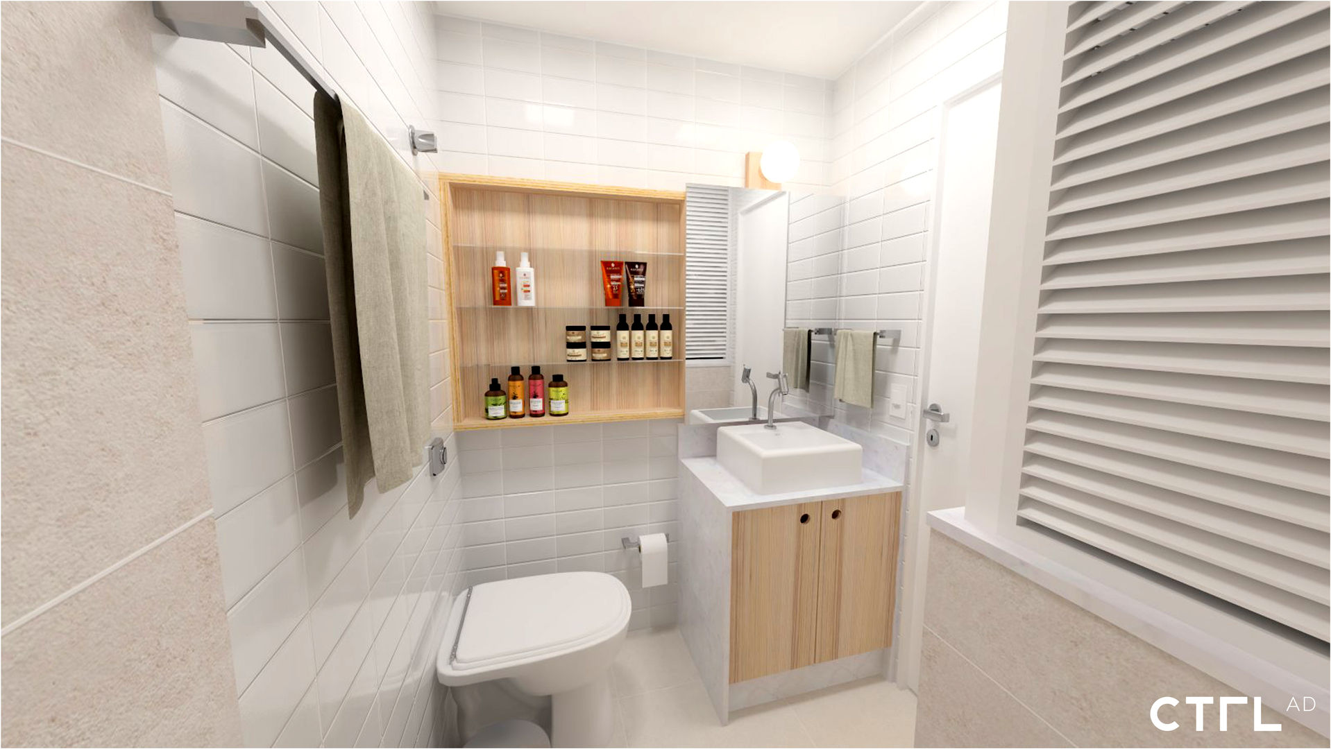 Banheiro C&L, CTRL | interior design CTRL | interior design حمام