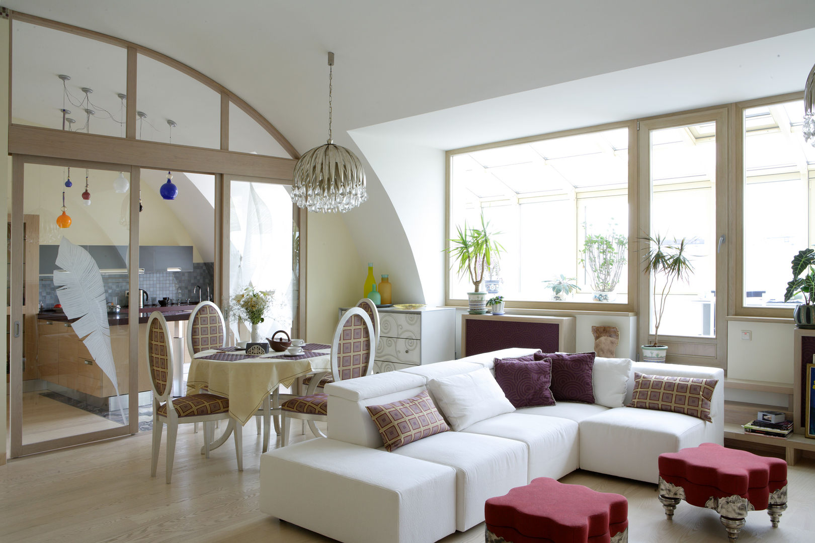 Пентхаус, Guseva-style Guseva-style Minimalist living room