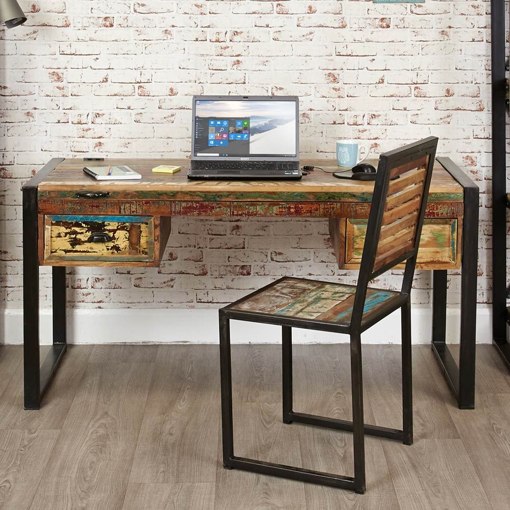 Urban Chic Industrial Reclaimed Desk Asia Dragon Furniture from London مساحات تجارية مكاتب العمل والمحال التجارية