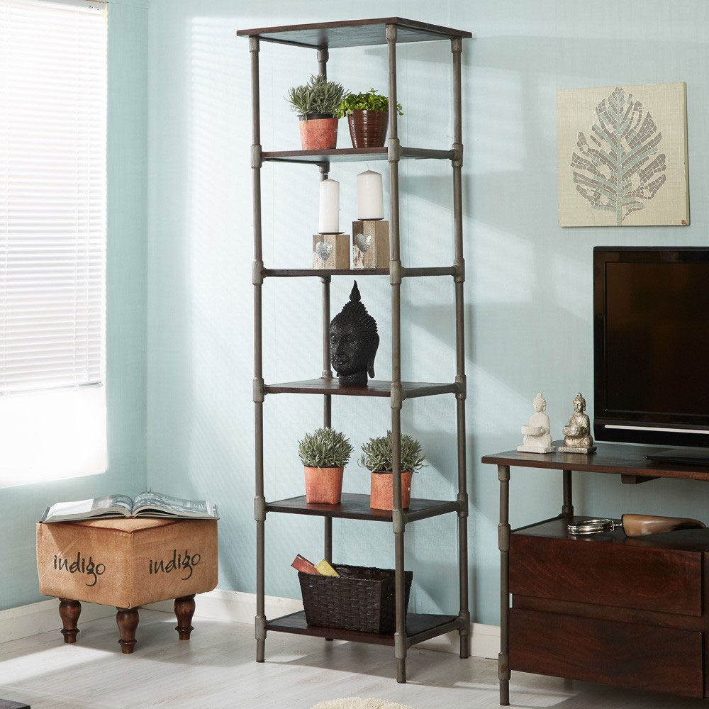 Santara Industrial Bookcase Asia Dragon Furniture from London Industrial style living room Shelves