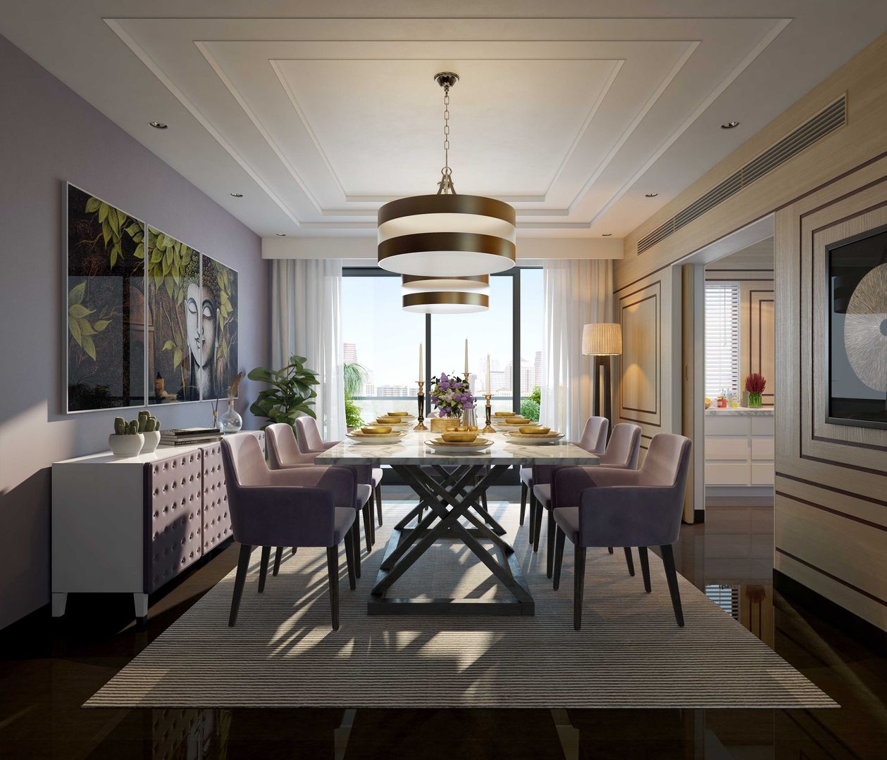 Apartment with a Terrace , Aijaz Hakim Architect [AHA] Aijaz Hakim Architect [AHA] Modern dining room