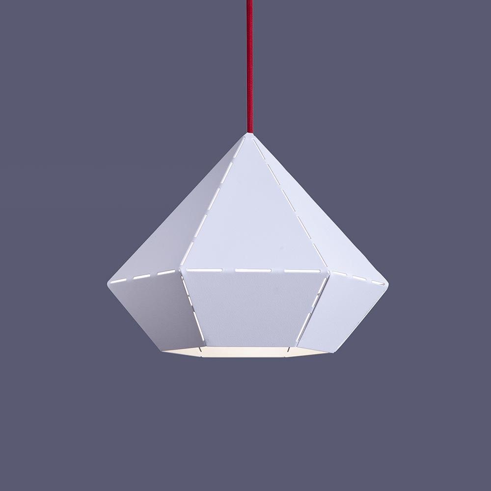 Diamond / Design Pendelleuchte Ø 25 cm / Weiss, Rot, Skapetze Lichtmacher Skapetze Lichtmacher Ruang Keluarga Modern Metal Lighting