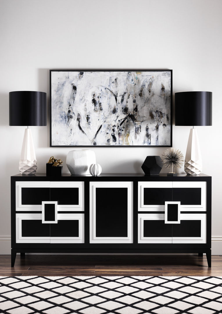 SS16 Style Guide - Refined Monochrome Collection - Hallway LuxDeco Salas de estilo moderno Cajoneras