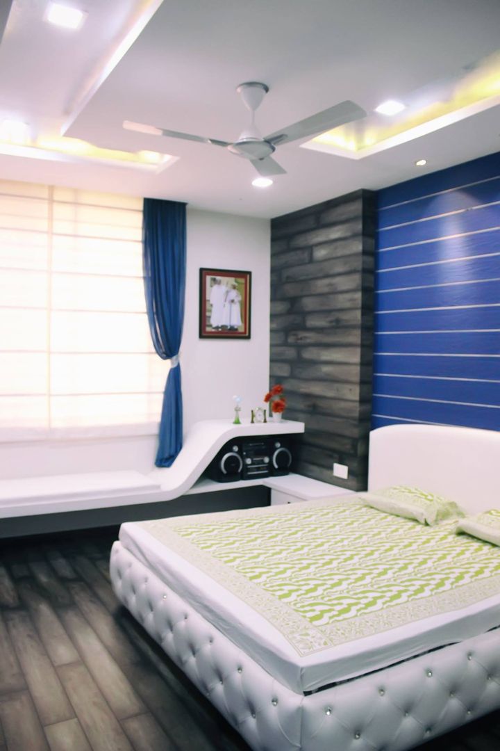 Duplex in Indore, Shadab Anwari & Associates. Shadab Anwari & Associates. Camera da letto in stile asiatico