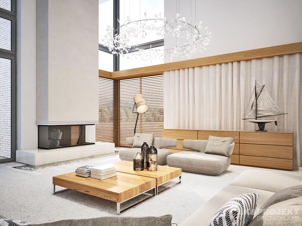 Wohnzimmer, Küche, Schlafzimmer, Bad; Garderobe, Swimmingpool, Sauna - nicht nur die Aussicht ist fantastisch... , LK&Projekt GmbH LK&Projekt GmbH Modern living room