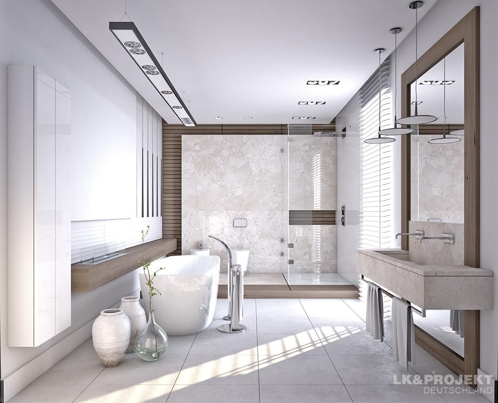 Wohnzimmer, Küche, Schlafzimmer, Bad; Garderobe, Swimmingpool, Sauna - nicht nur die Aussicht ist fantastisch... , LK&Projekt GmbH LK&Projekt GmbH حمام