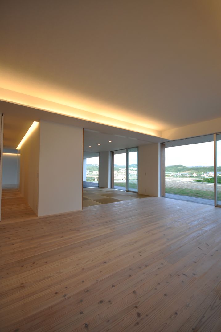 NKZT-house, 門一級建築士事務所 門一級建築士事務所 Modern living room Wood-Plastic Composite