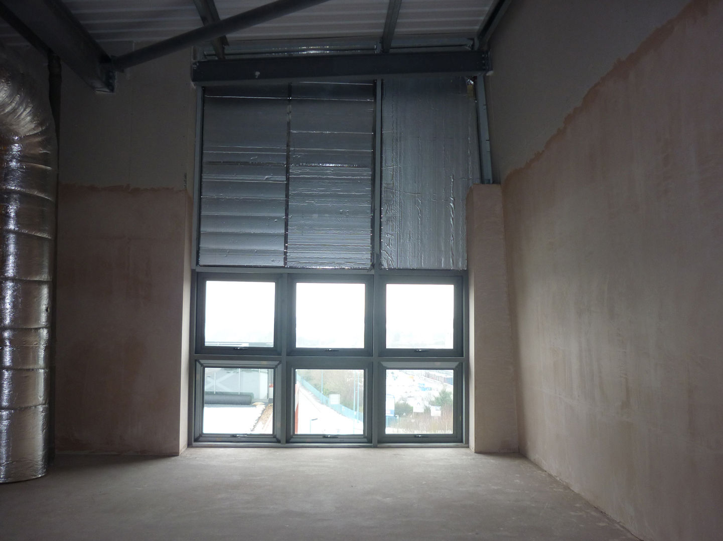 Before - office loft space showing low level windows Design by UBER office space,loft conversion,office conversion,low level windows,disused space,disused office