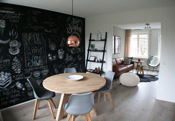 Appartement Amsterdam, By Lenny By Lenny Industrial style dining room