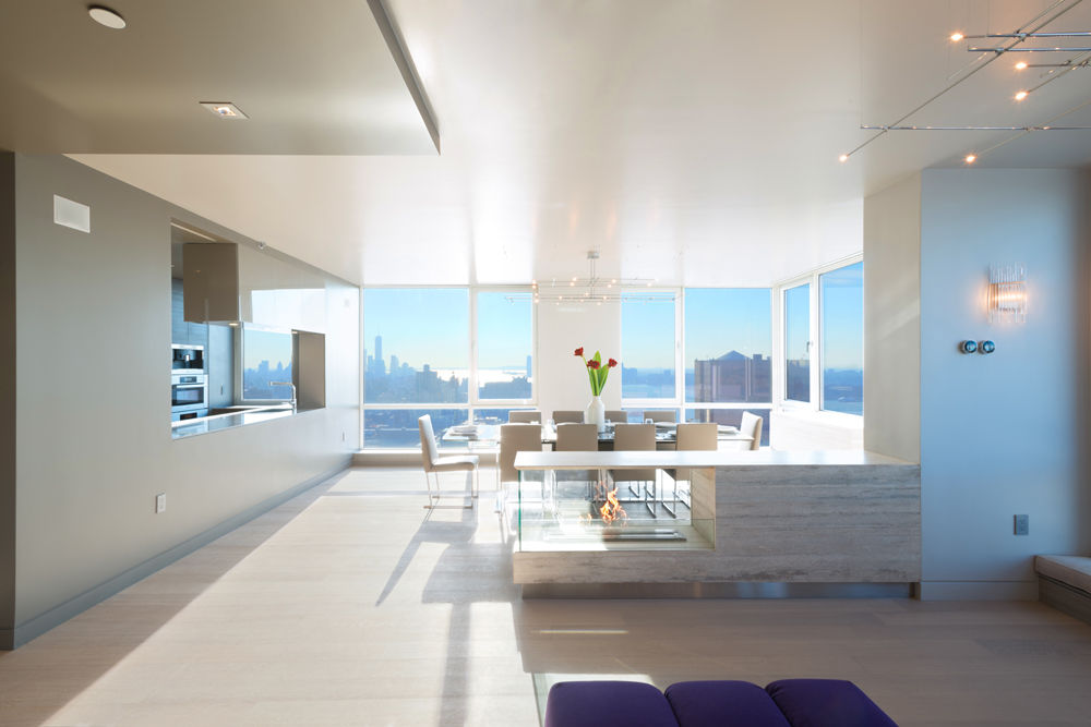 Luxury Apartment Combination, Andrew Mikhael Architect Andrew Mikhael Architect Minimalist dining room