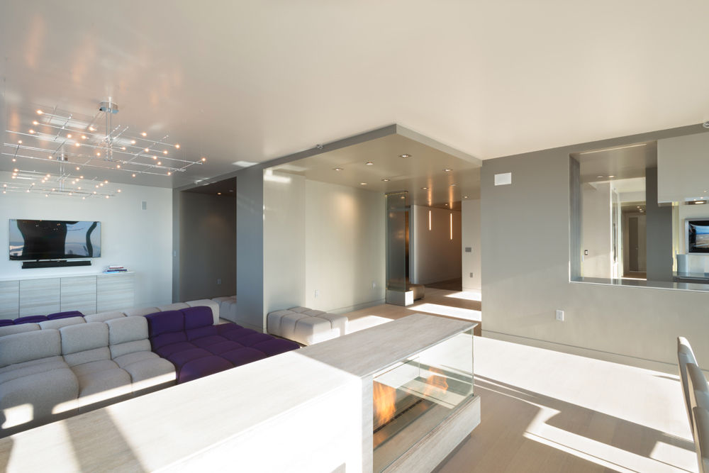 Luxury Apartment Combination, Andrew Mikhael Architect Andrew Mikhael Architect Minimalist living room