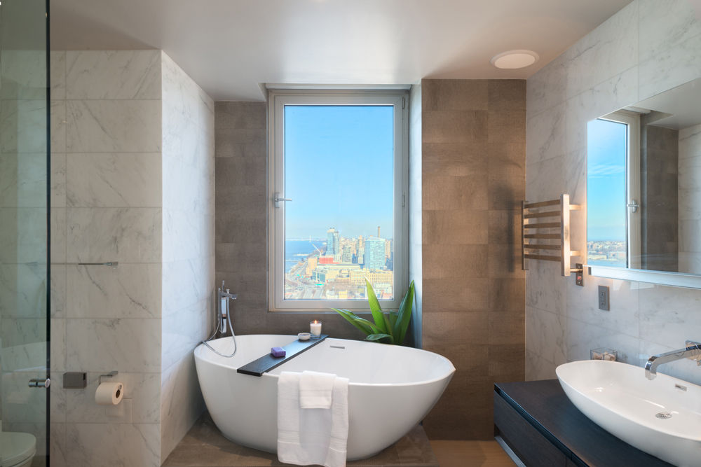 Luxury Apartment Combination, Andrew Mikhael Architect Andrew Mikhael Architect Salle de bain minimaliste