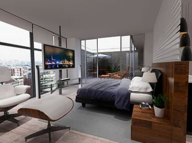 Recámara principal ArtiA desarrollo, arquitectura y mobiliario. Dormitorios de estilo minimalista