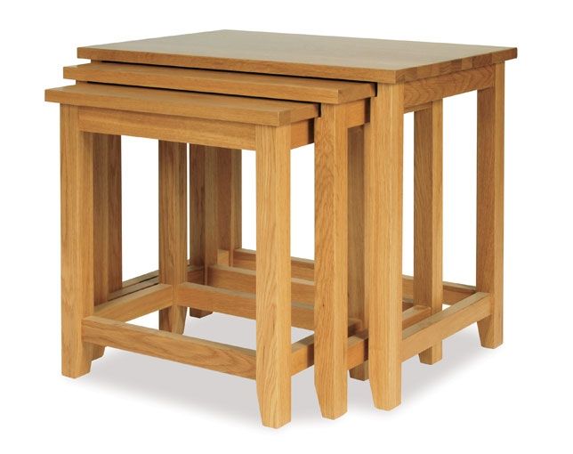 Hereford Oak Table Nest Asia Dragon Furniture from London Modern living room Side tables & trays