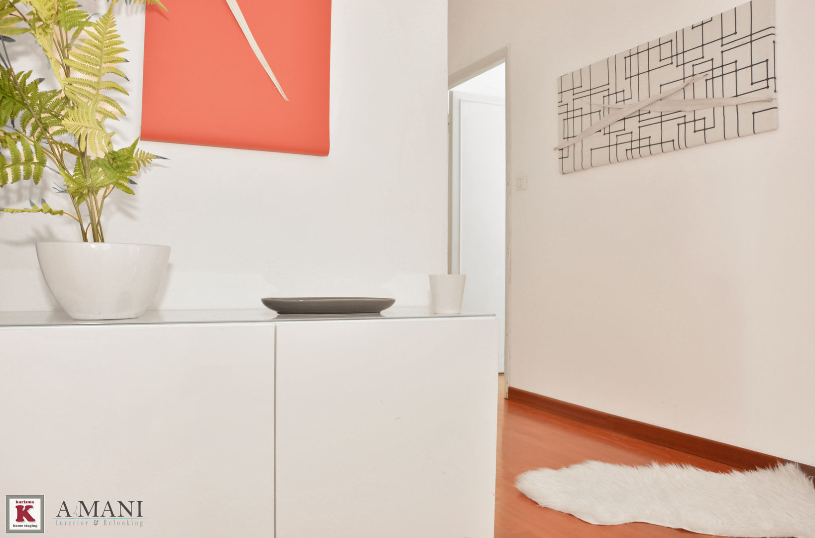 Home Staging_Appartamento Città Studi_Milano, A4MANI - Interior & Architecture A4MANI - Interior & Architecture Ingresso, Corridoio & Scale in stile scandinavo home staging,ikea,design,sweden design,zara home,styling,photography