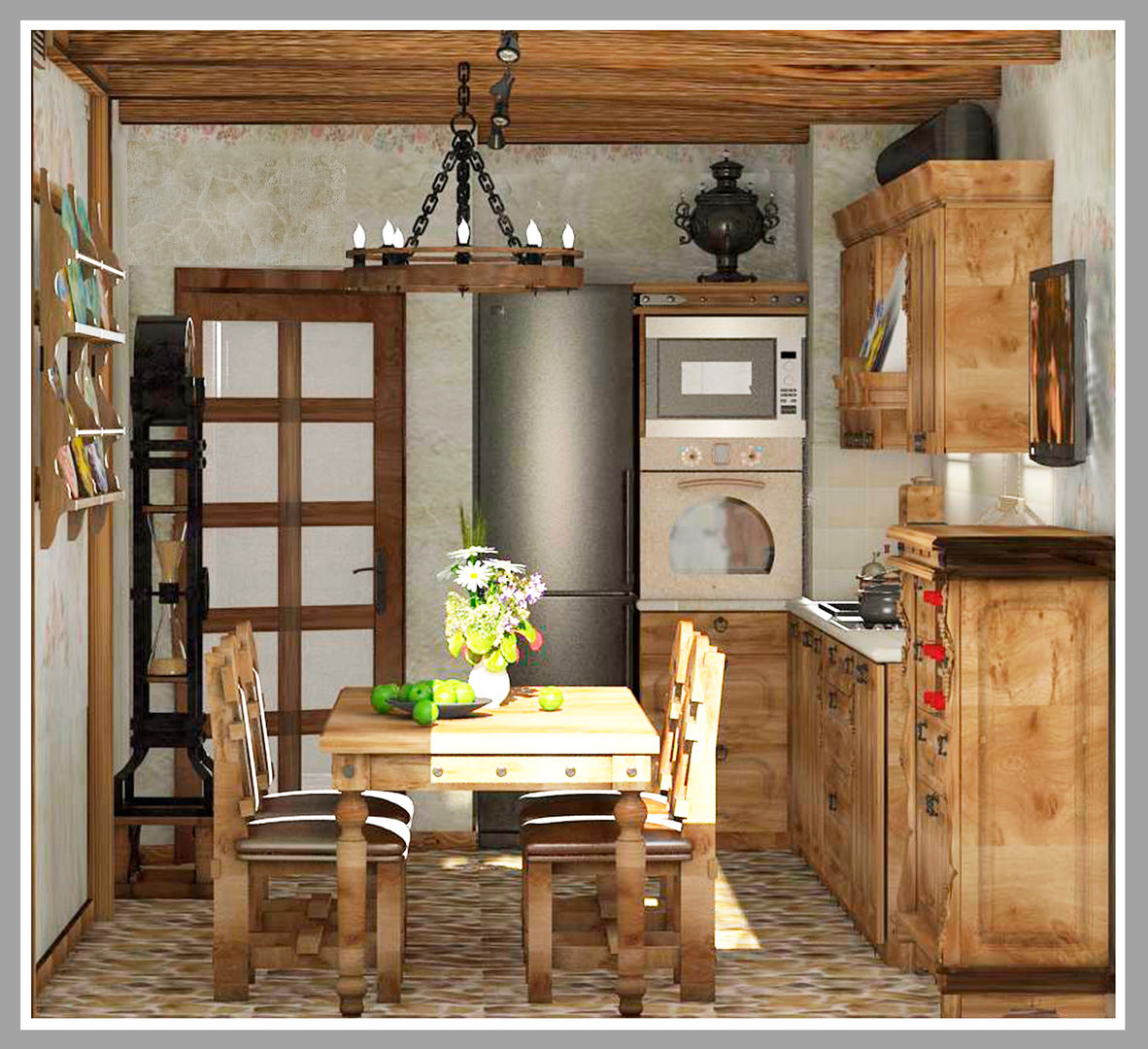 Квартира для молодой семьи, Рязанова Галина Рязанова Галина Rustic style kitchen