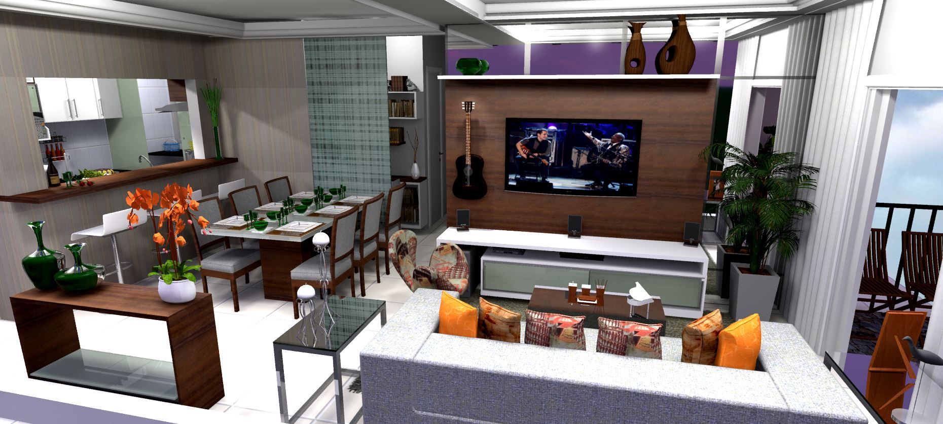 Projeto de Decoração para Apartamento de 75m², Arquiteta Elaine Silva Arquiteta Elaine Silva 모던스타일 거실 액세서리 & 장식