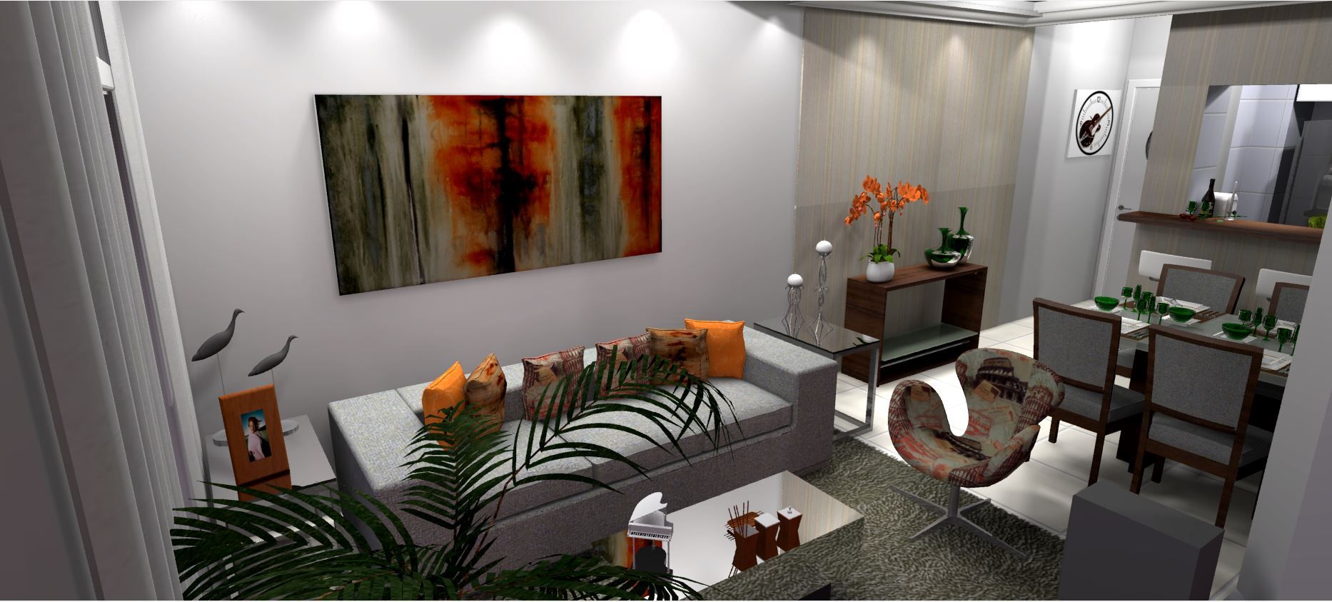 Projeto de Decoração para Apartamento de 75m², Arquiteta Elaine Silva Arquiteta Elaine Silva 모던스타일 거실 액세서리 & 장식