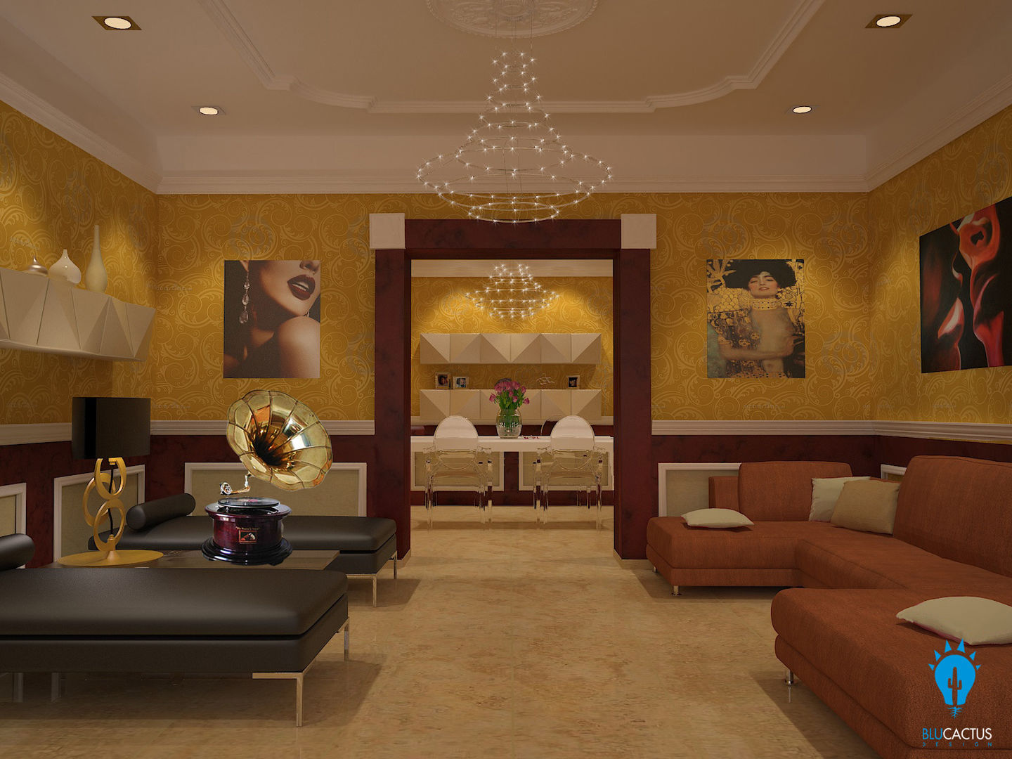 Elegance, blucactus design Studio blucactus design Studio Living room