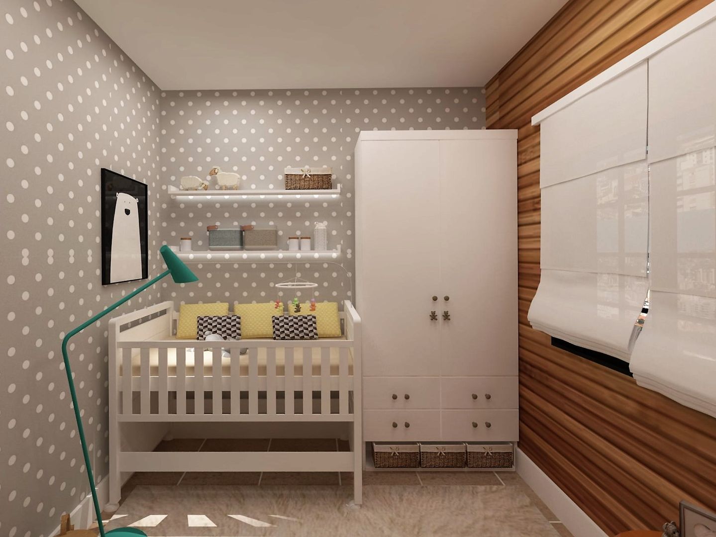 PK65 - DORMITÓRIO INFANTIL, .Villa arquitetura e algo mais .Villa arquitetura e algo mais Scandinavian style nursery/kids room