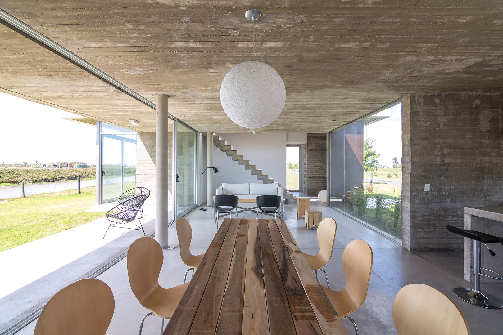 Casa CG342 - Casa sustentable, BAM! arquitectura BAM! arquitectura Living room Concrete