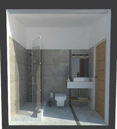 Ampliación y reforma vivienda S|M, ARQ. María Florencia Fernández ARQ. María Florencia Fernández Minimalist style bathroom Ceramic