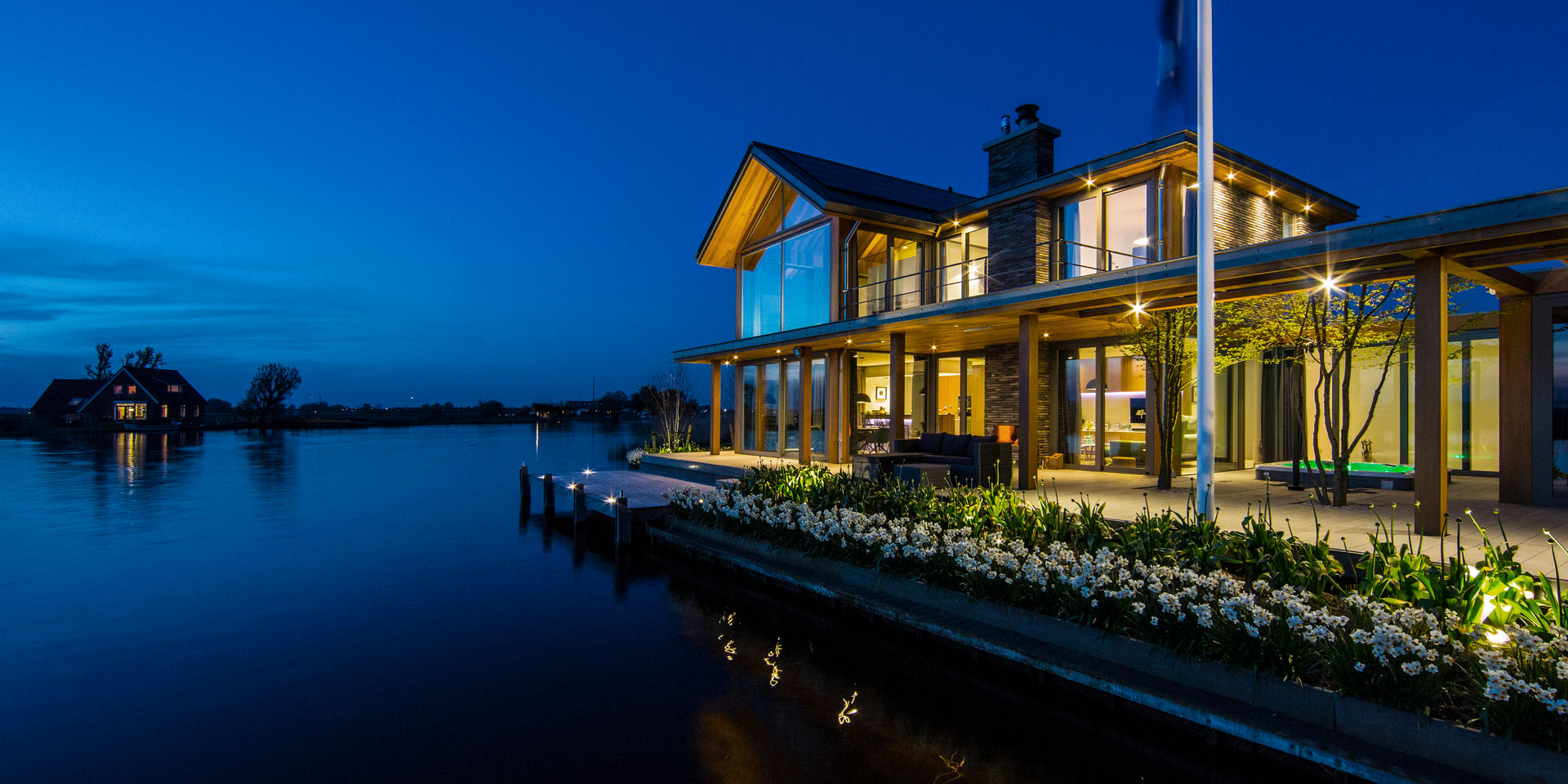 WOONHUIS AAN HET WATER RIJPWETERING, DENOLDERVLEUGELS Architects & Associates DENOLDERVLEUGELS Architects & Associates Modern houses لکڑی Wood effect