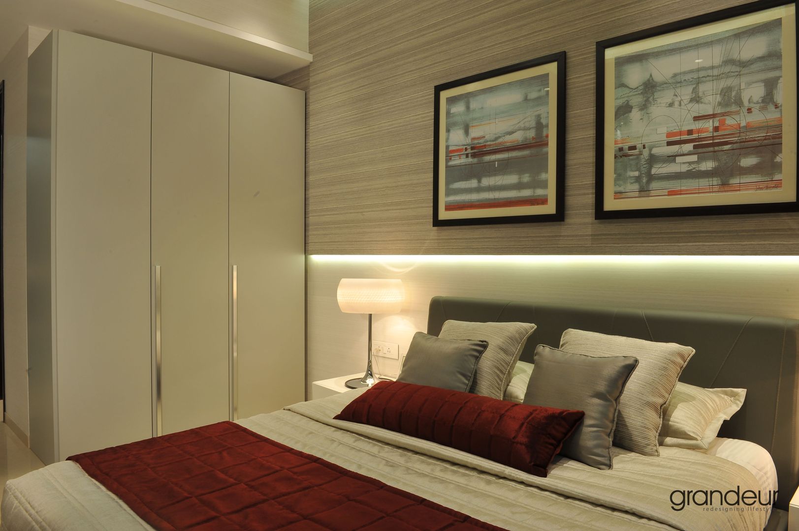 Bedroom 2 Grandeur Interiors Modern style bedroom Beds & headboards