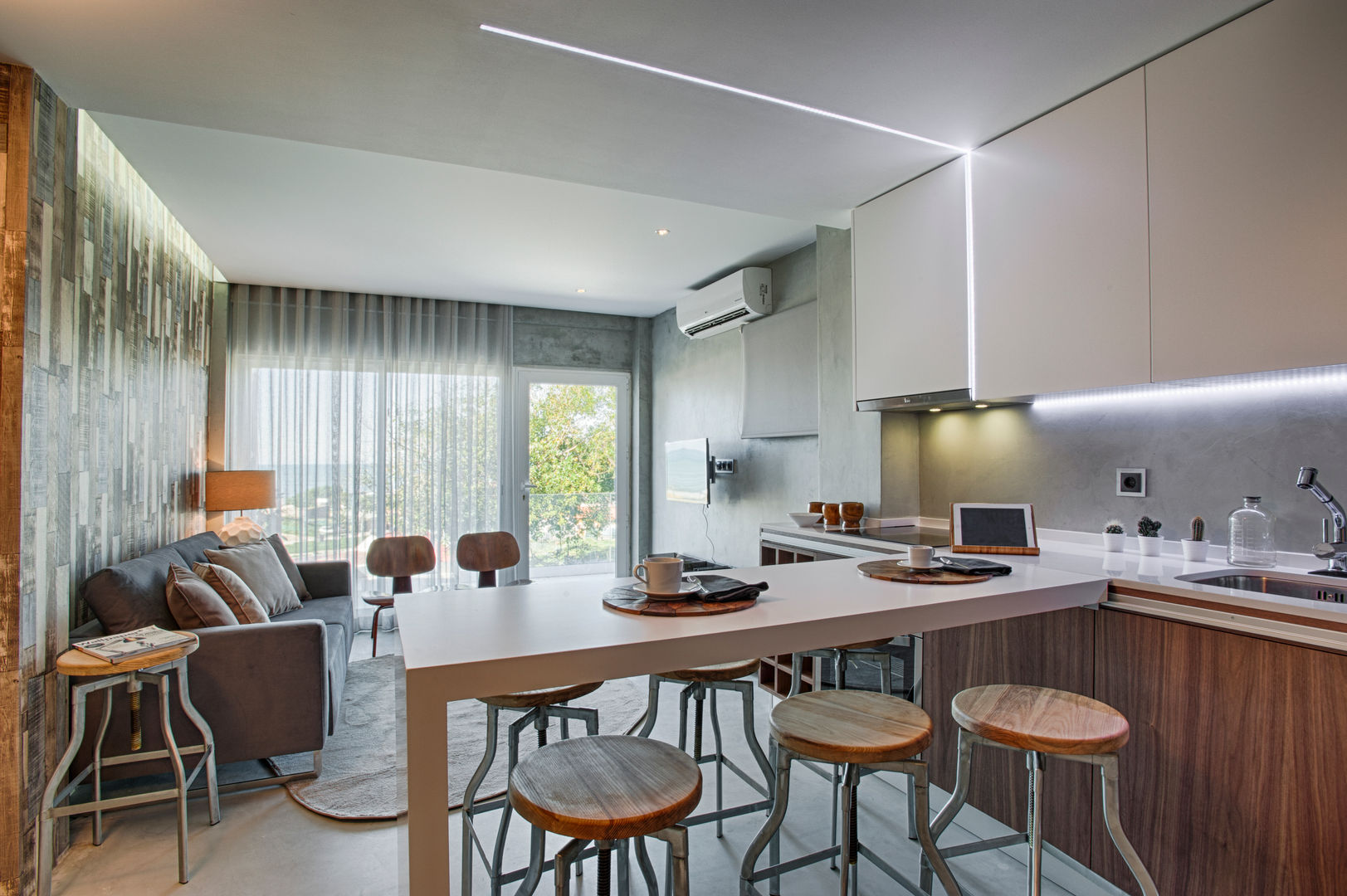 Projeto de interiores numa casa de Praia , Santiago | Interior Design Studio Santiago | Interior Design Studio Cocinas de estilo industrial