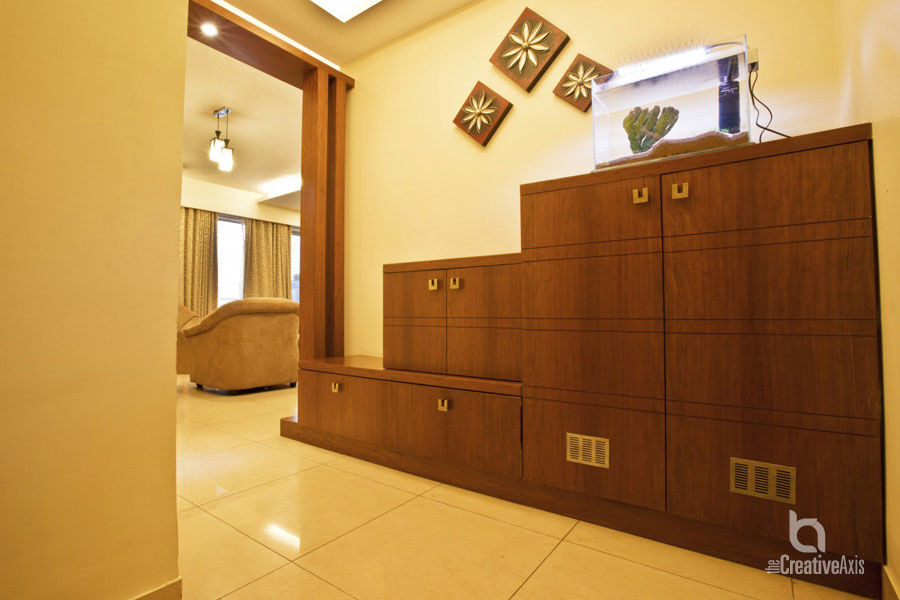 wood work homify Asian corridor, hallway & stairs interior designers