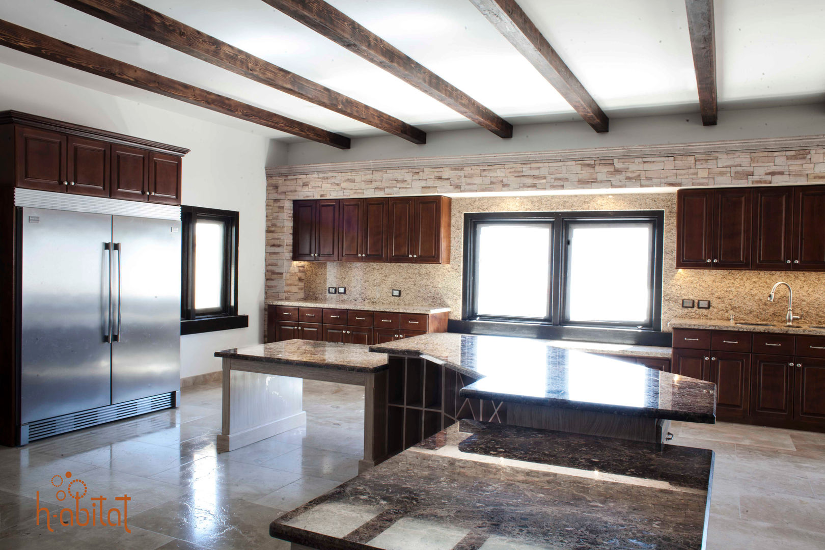 Cocina Campestre, H-abitat Diseño & Interiores H-abitat Diseño & Interiores مطبخ رخام