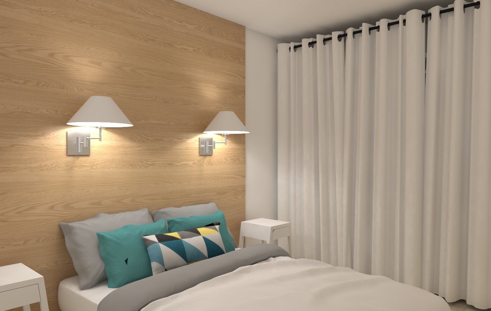 Rénovation complète d'un appartement, MARTIN Intérieur MARTIN Intérieur Спальня в скандинавском стиле