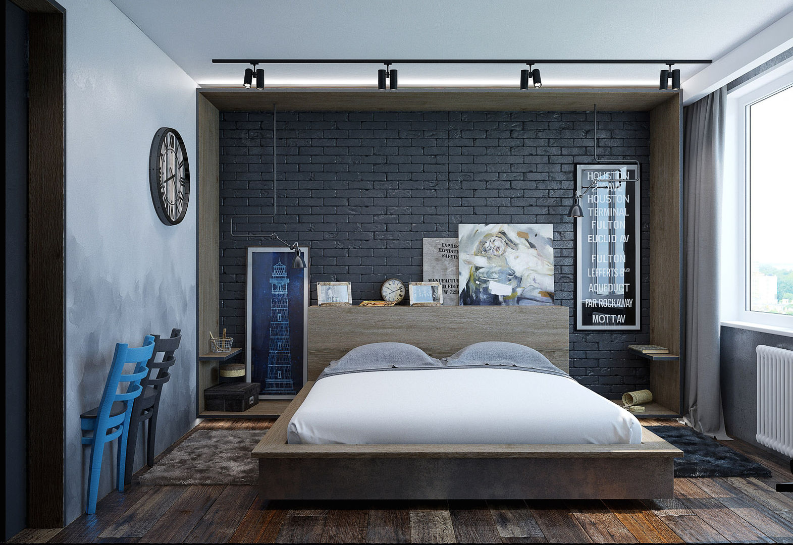 Loftушка, Pavel Alekseev Pavel Alekseev Industrial style bedroom