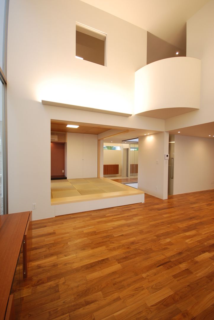 HKM-house , 門一級建築士事務所 門一級建築士事務所 Modern Living Room Wood Wood effect