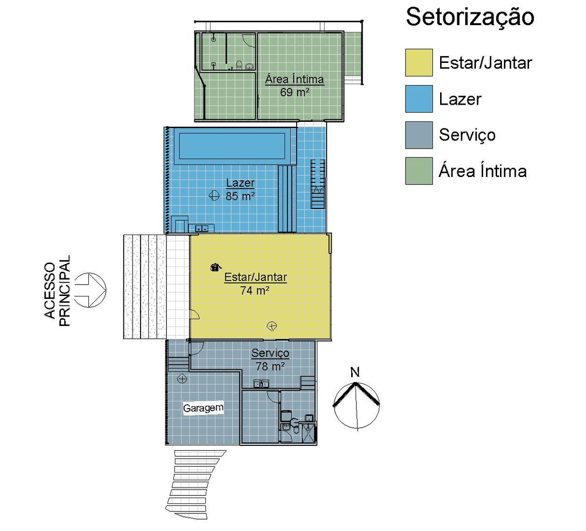 Casa-0 - Planta de setorização homify