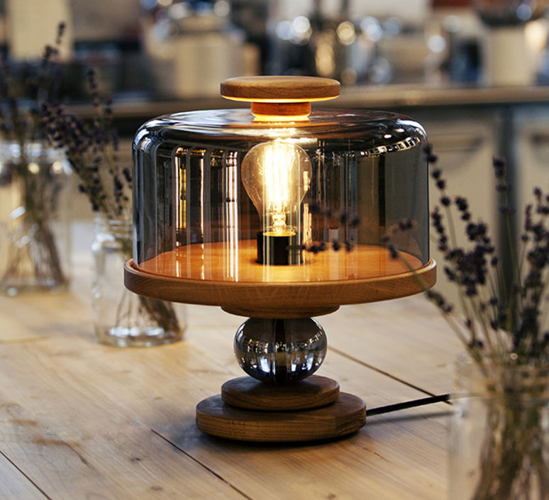 LAMPE À POSER, BAKE ME A CAKE, GRIS, BOIS, H30CM - NORTHERN-LIGHTING NEDGIS Modern Living Room Lighting