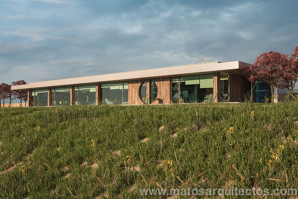 House by River side, Matos Architects Matos Architects Nowoczesne domy Lite drewno Wielokolorowy