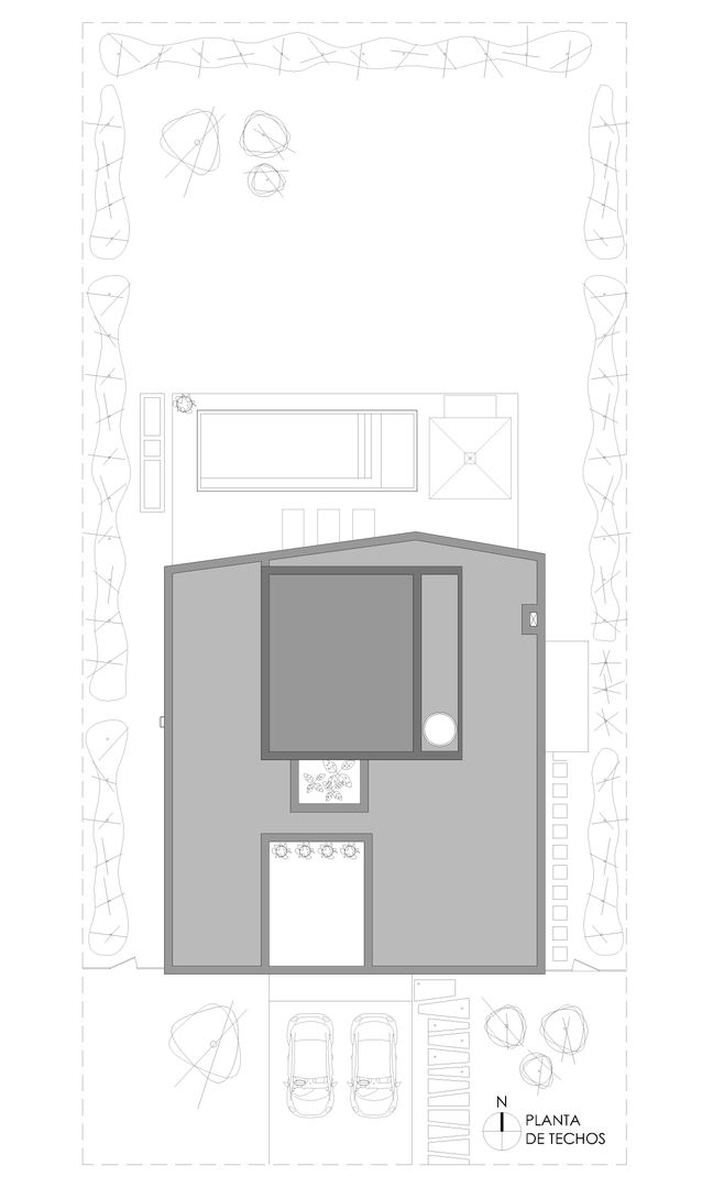 PLANTA DE TECHOS VISMARACORSI ARQUITECTOS Casas de estilo minimalista