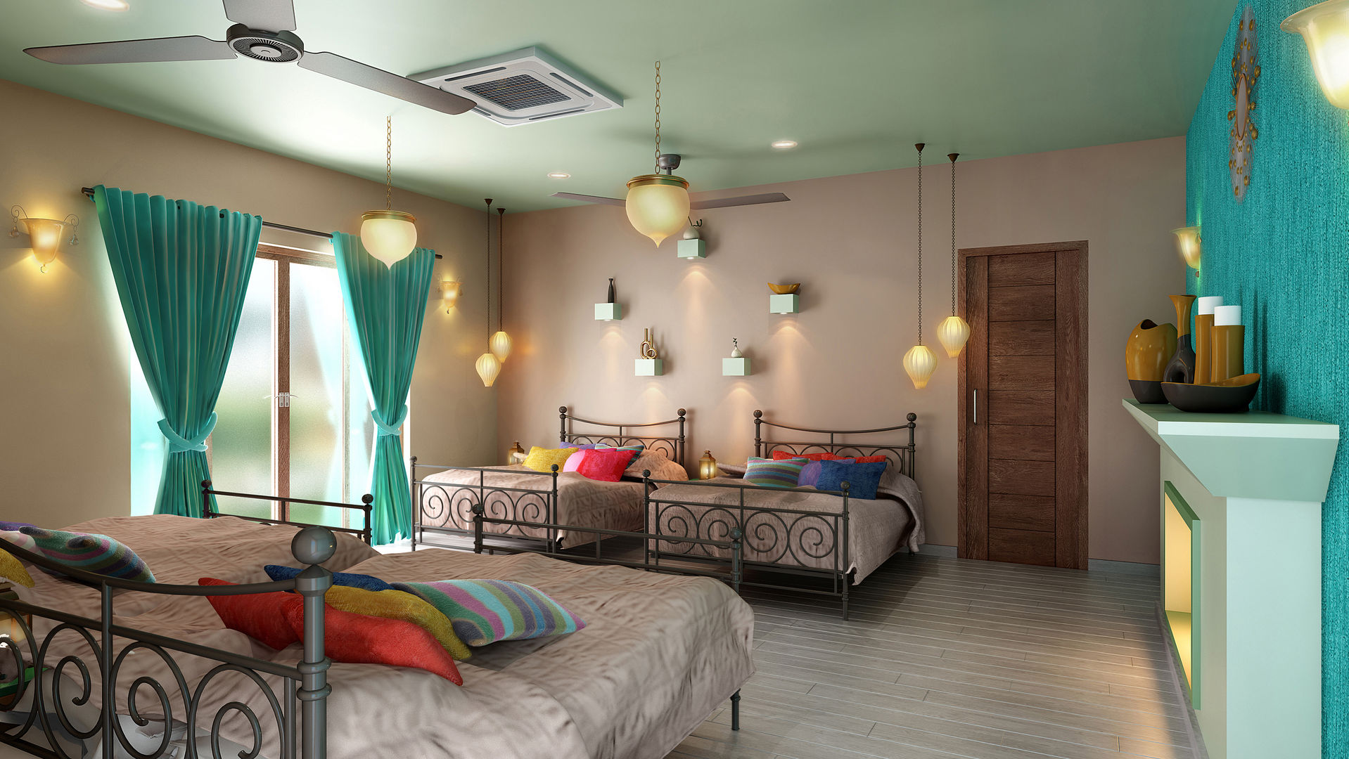 Mr. Ramesh Residence at Neyveli Dwellion Modern style bedroom