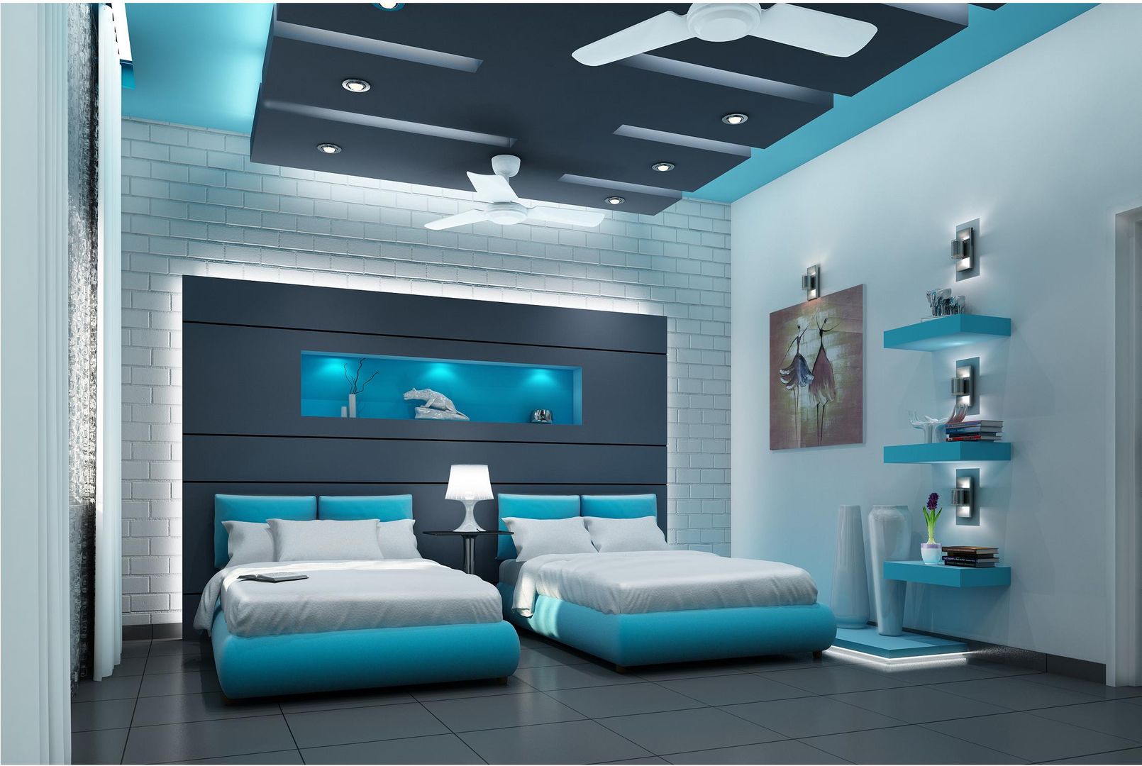 Mr. Ramesh Residence at Neyveli Dwellion Modern style bedroom