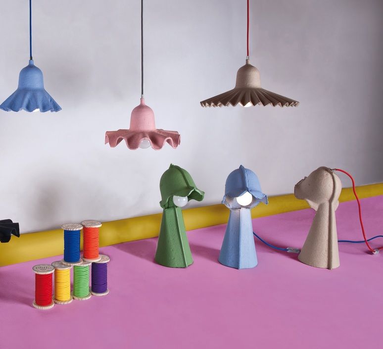 LAMPE À POSER, EGG OF COLUMBUS, VERT, H41CM - SELETTI NEDGIS Living room Paper Lighting