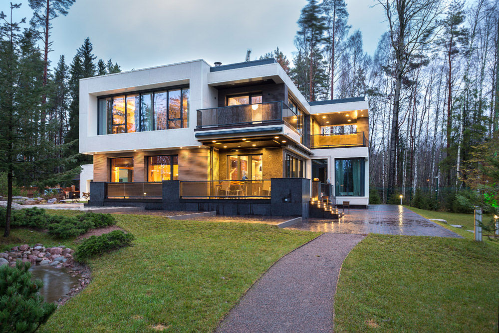 Современный дом у озера, Дмитрий Кругляк Дмитрий Кругляк Modern houses