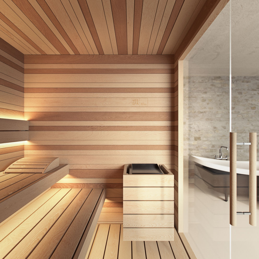 homify Moderne spa's Hout Hout Zwembad & spa accessoires